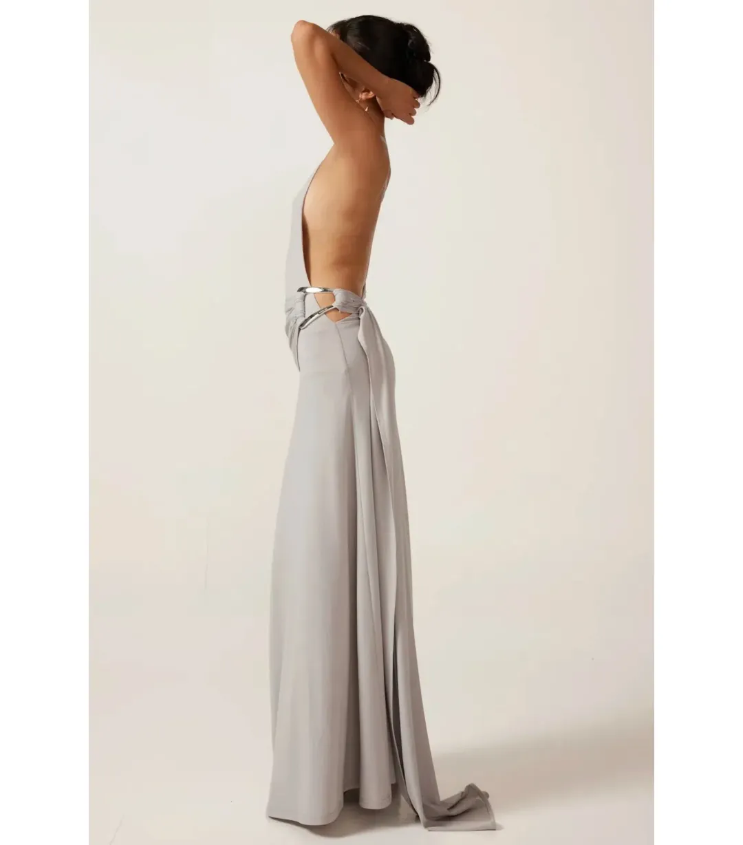 Ance Gria Gaia Gown in Silver Blue Size XS / AU 6 for rent on The Volte - main image