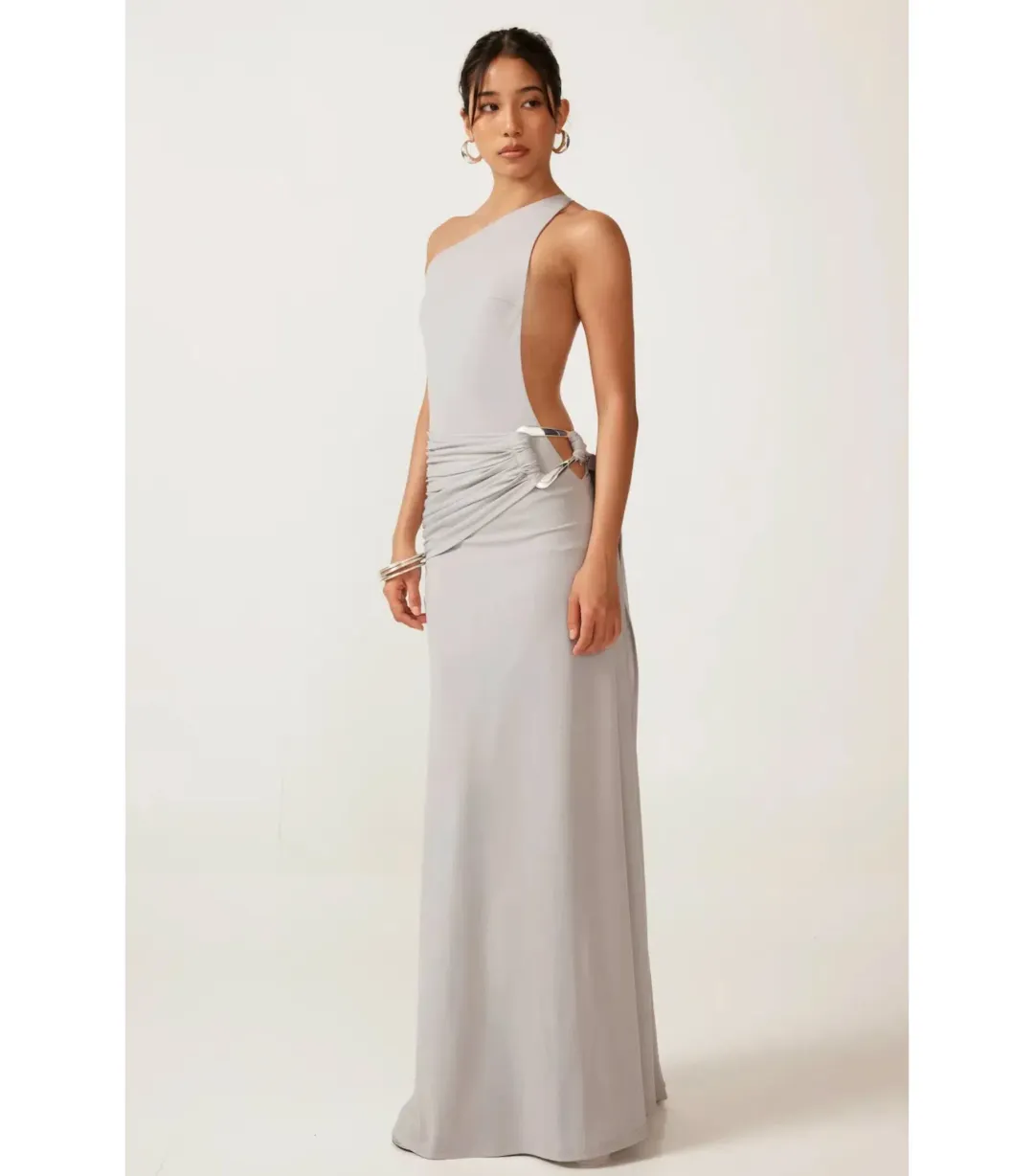 Ance Gria Gaia Gown in Silver Blue Size XS / AU 6 for rent on The Volte - main image