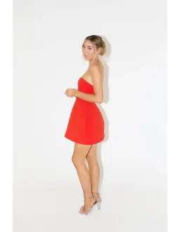 Odd Muse The Ultimate Muse Strapless Mini Dress Red Size 10 for rent on The Volte - image 3