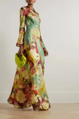 Zimmermann The Wonderland Bias Slip Dress in Peony Garden Floral Size 12/M for rent on The Volte - image 1