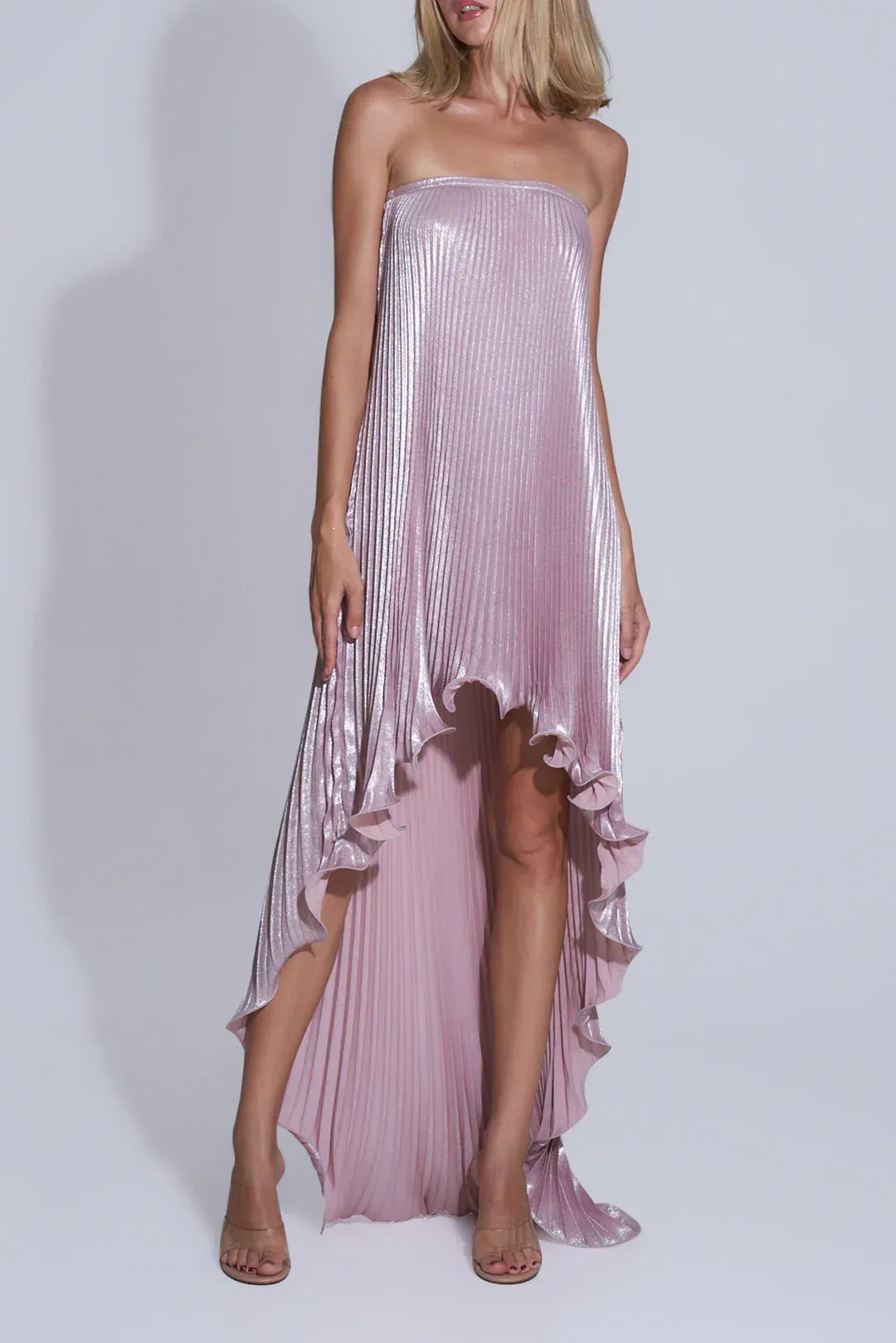 L'Idee Feminite Gown in Dusty Shimmer Size 12 for rent on The Volte - main image