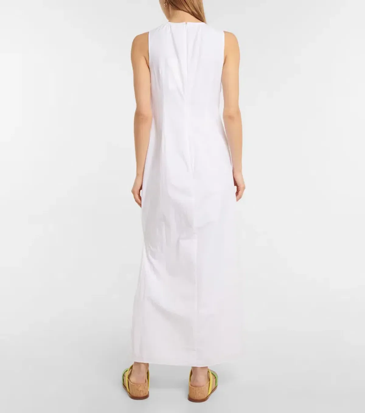 Sir The Label Ilkin Asymmetric Cotton Maxi Dress in White Size 1 / AU 8 - Image 3