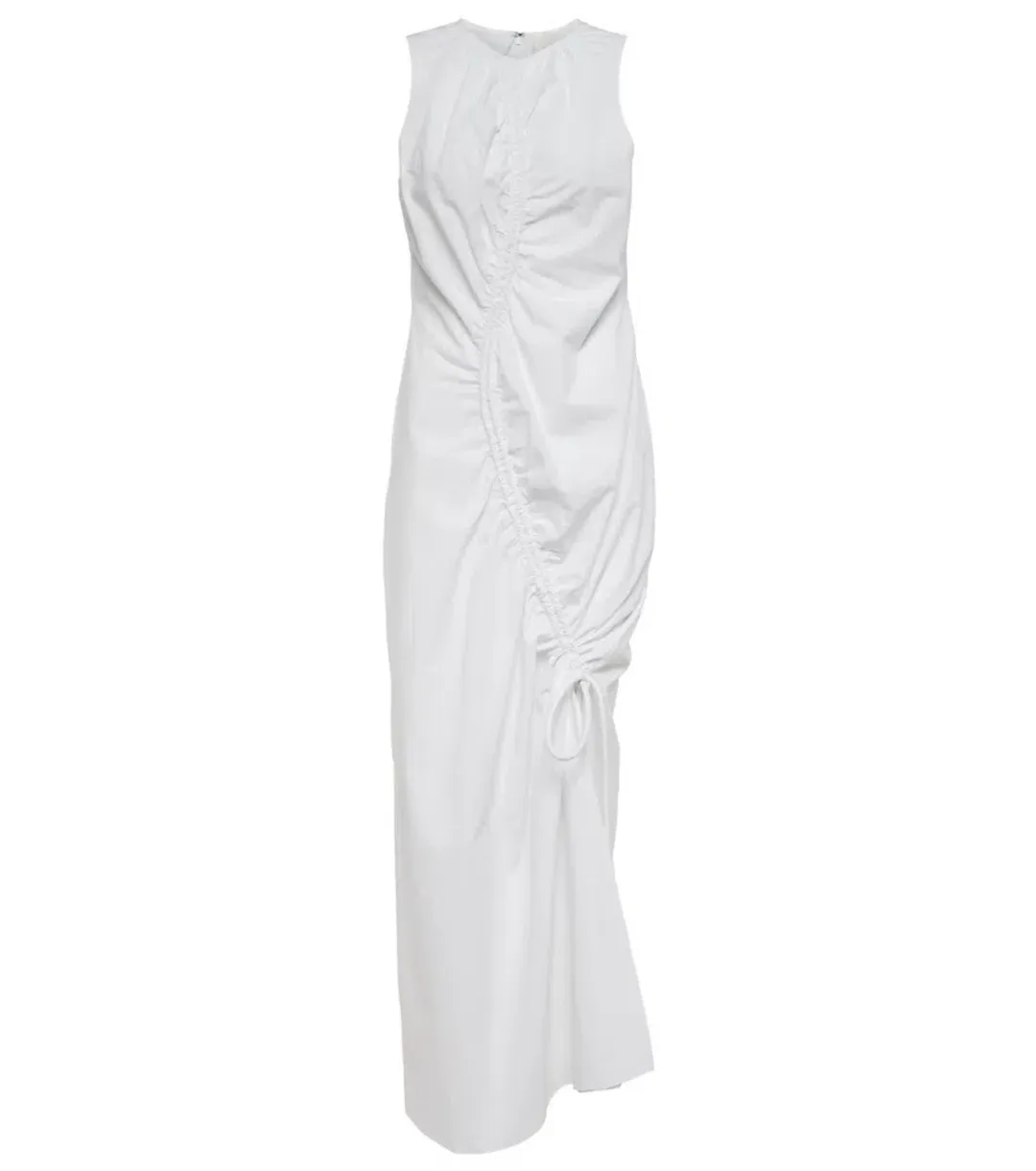 Sir The Label Ilkin Asymmetric Cotton Maxi Dress in White Size 1 / AU 8 for rent on The Volte - main image