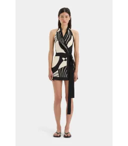 Sir The Label Realisme Wrap Halter Mini Dress in Papier Size 1 / AU 8 for rent on The Volte - image 1