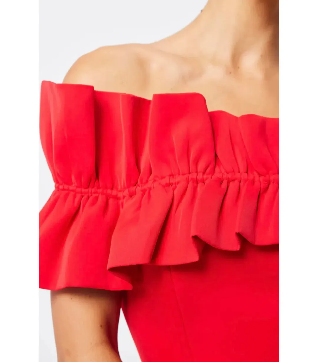 Mossman Soft Spoken Midi Dress Red Size AU 8 for rent on The Volte - main image