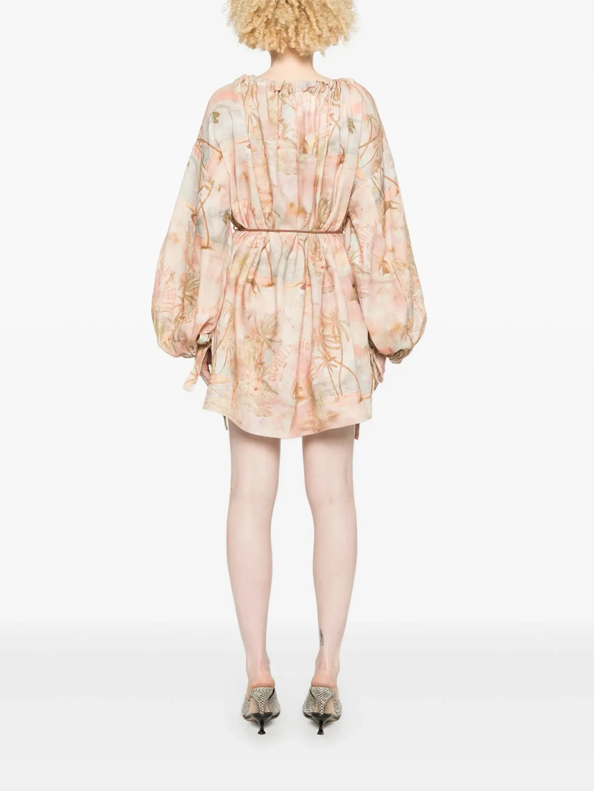 Zimmermann Illuminate Relaxed Mini Dress in Guava Paradise Size XS / AU 6P - Image 5