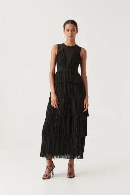 Aje Escapist Maxi Dress in Black Size AUS 6 for rent on The Volte - image 1