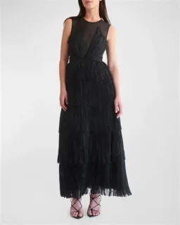 Aje Escapist Maxi Dress in Black Size AUS 6 for rent on The Volte - image 4