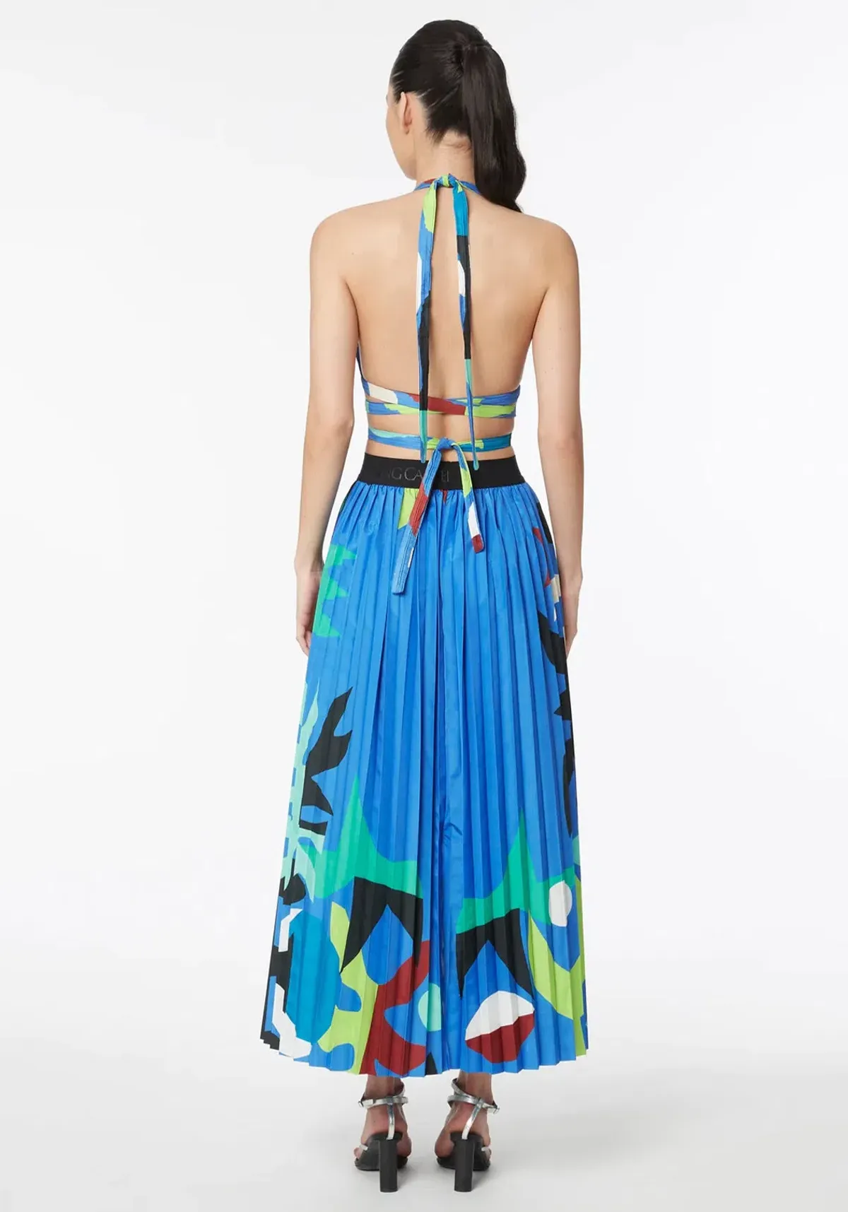 Manning Cartell Curtain of the Moon Bralette (Size XS) and Midi Skirt (Size S) Set in Multi - Image 3