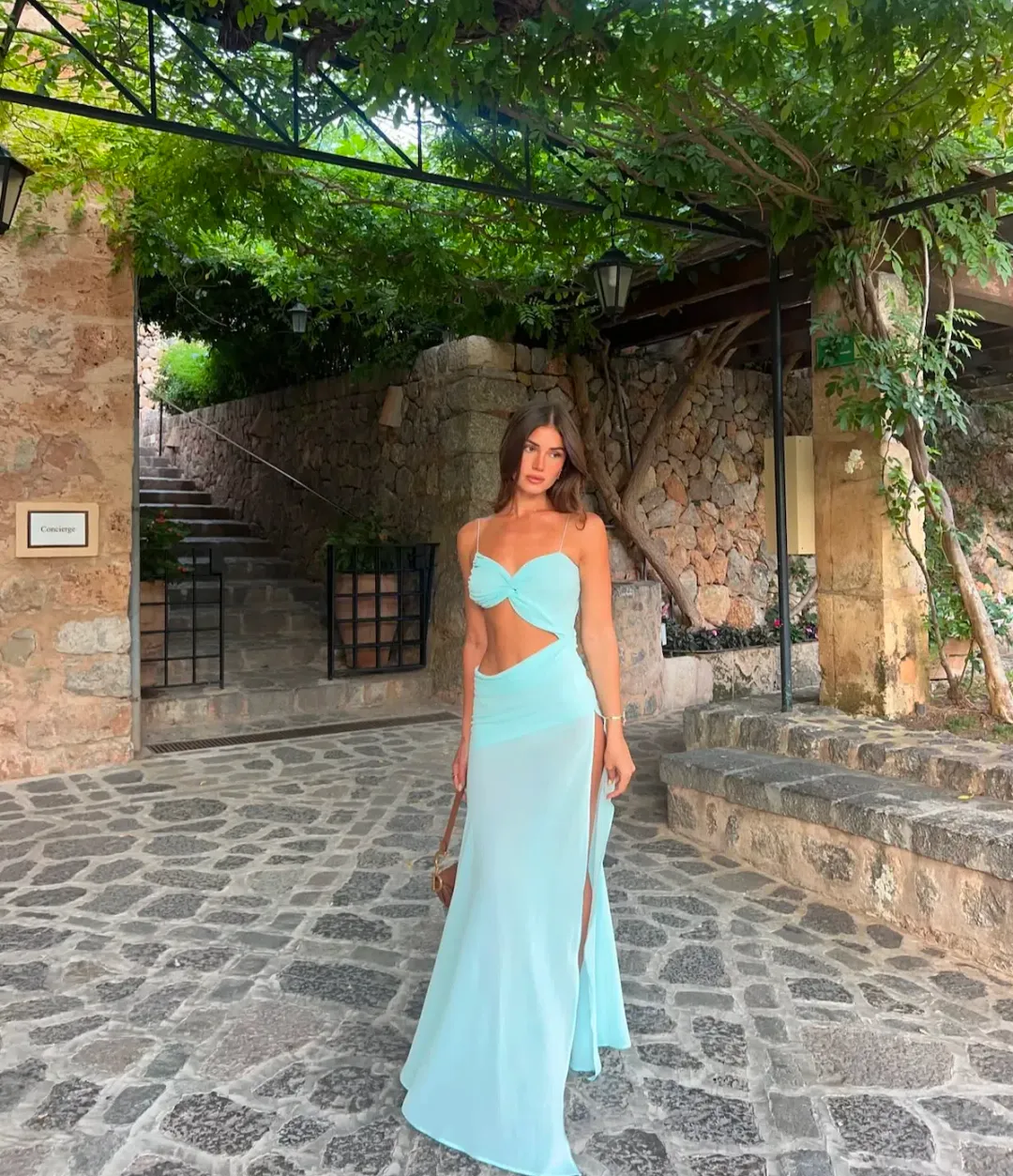 Natalie Rolt Dahlia Dress Baby Blue Size 0 / AU 6 for rent on The Volte - main image