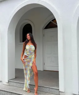 Bec & Bridge Zephy Asym Dress Blue Blossom Size XS /Au 6 for rent on The Volte - image 1