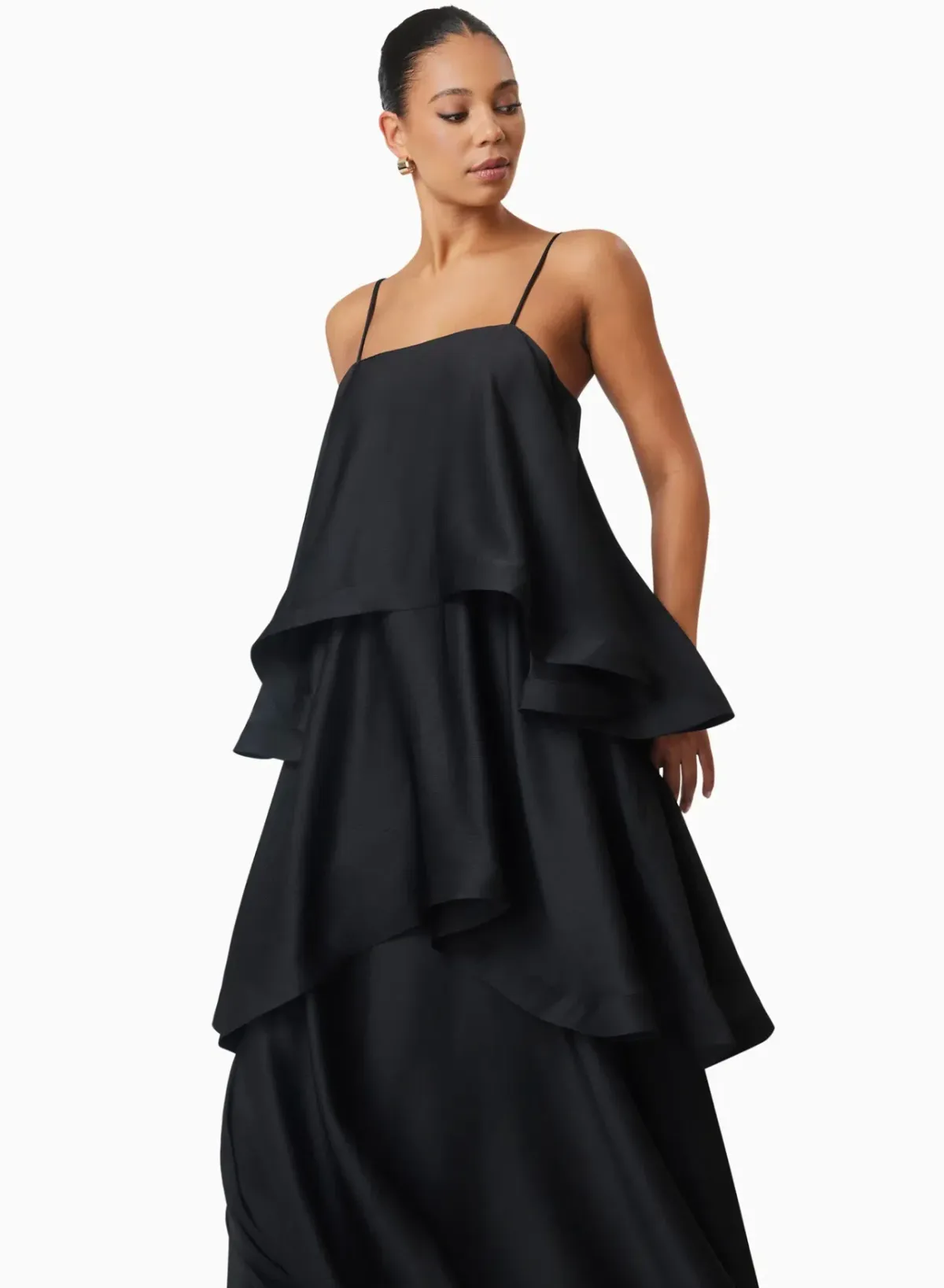 Elliatt Tilly Tiered Maxi Dress in Black Size S / AU 8 - Image 2