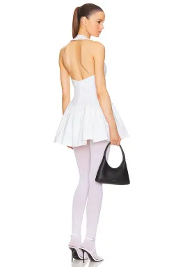 Helsa Faille Halter Mini Dress White Size M / AU 10 for rent on The Volte - image 3