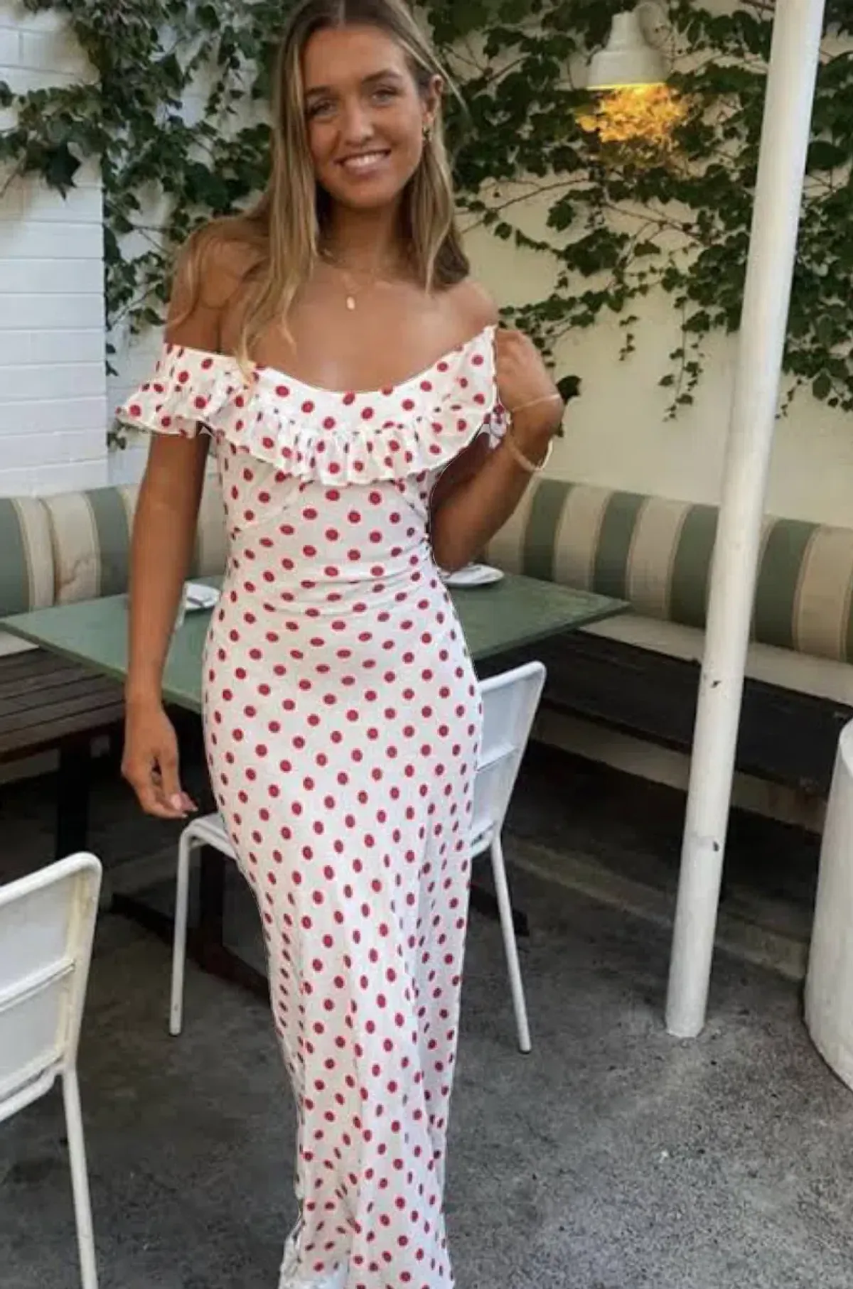 Realisation Par Claudia Dress in Super Dot White Red Size M (AU 10-12) - Image 3