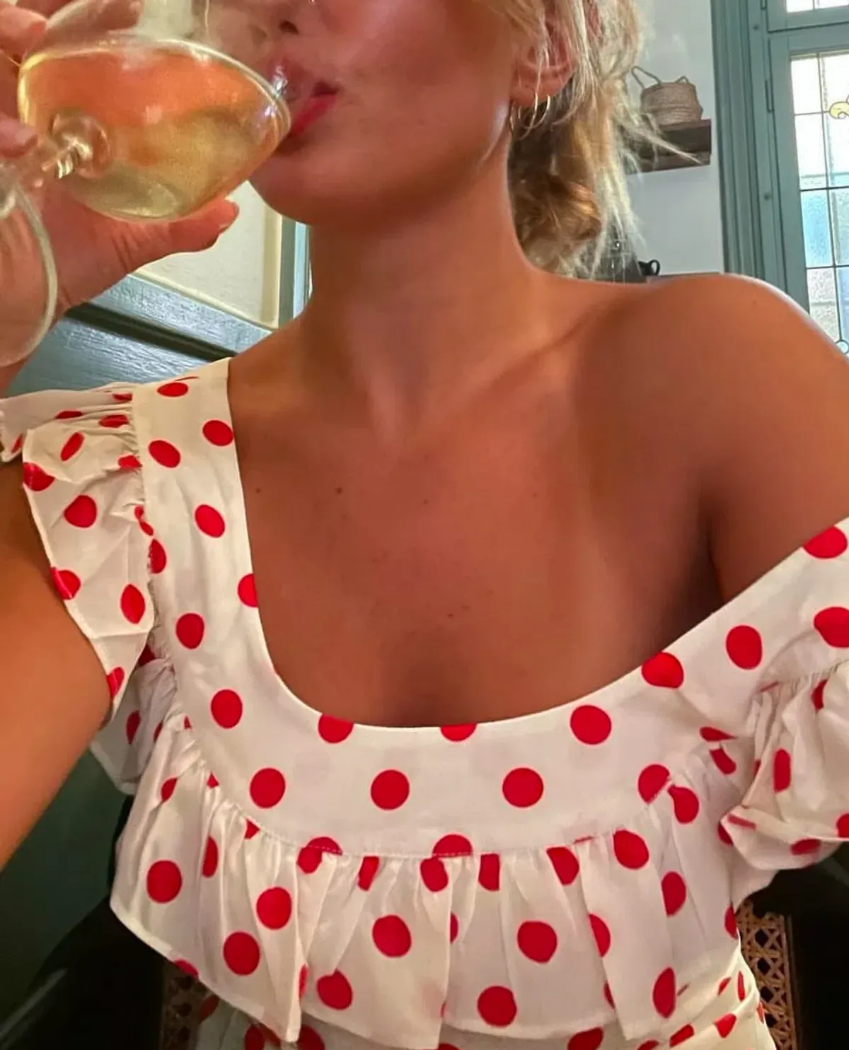 Realisation Par Claudia Dress in Super Dot White Red Size M (AU 10-12) - Image 7