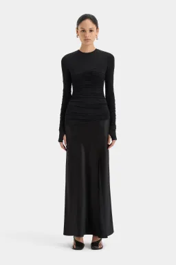 Sir The Label Alessia Draped Gown Black Size 2 / AU 12 for rent on The Volte - image 1