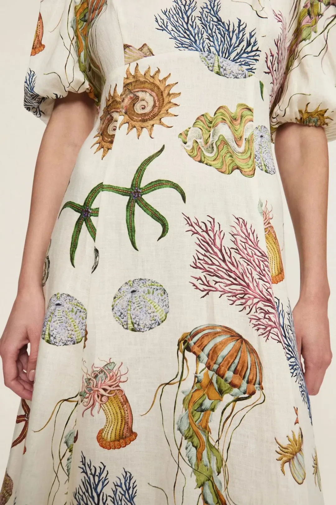 Alemais Sea Midi Dress Multicolour Size 10 for rent on The Volte - main image