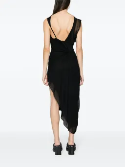 Christopher Esber Galathea Asymmetrical Maxi Dress Black Size XS / AU 6 for rent on The Volte - image 3