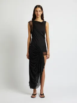 Christopher Esber Galathea Asymmetrical Maxi Dress Black Size XS / AU 6 for rent on The Volte - image 1