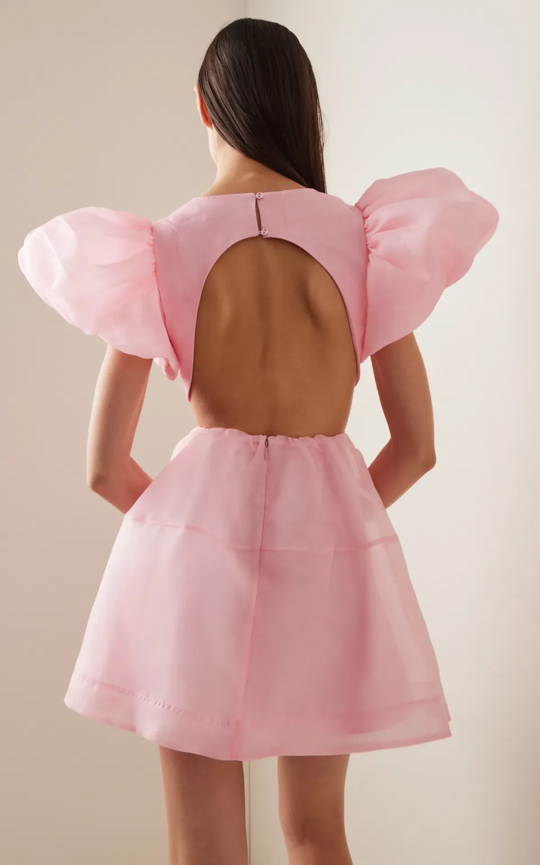 Aje Simplicity Cut Out Mini Dress Ballet Pink Size 6 for rent on The Volte - main image