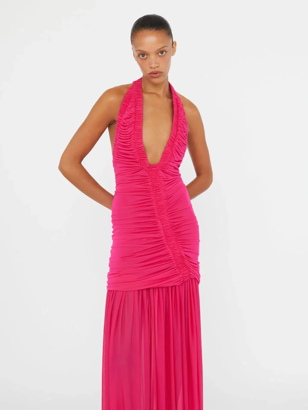 Christopher Esber Orion Gown in Magenta Size 8 - Image 2