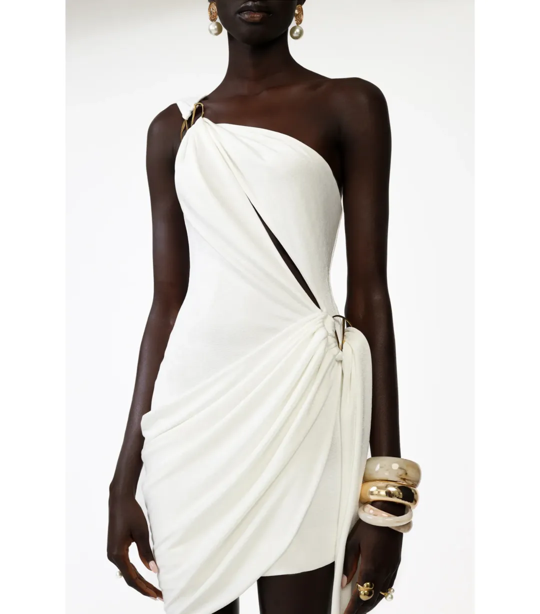 Khanums Klex Mini Dress Ivory Size AU 8 for rent on The Volte - main image