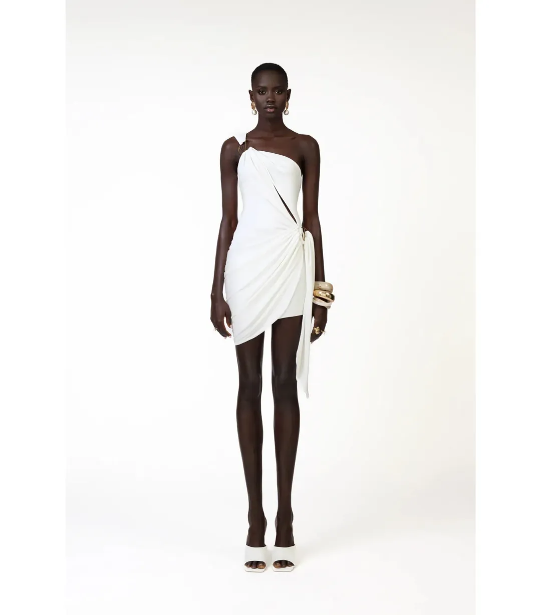 Khanums Klex Mini Dress Ivory Size AU 8 for rent on The Volte - main image
