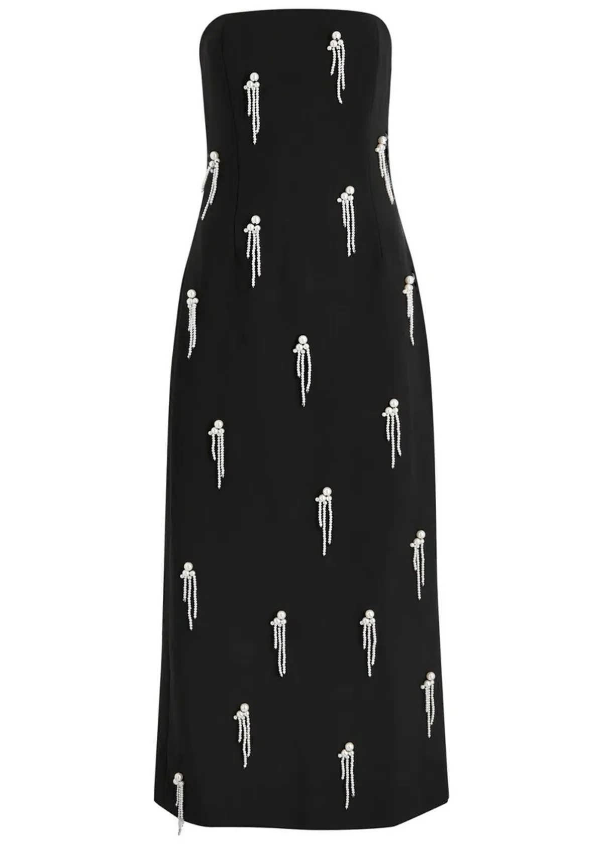 Odd Muse The Ultimate Muse Strapless Pearl-embellished Midi Dress Black Size AU 10 - Image 9