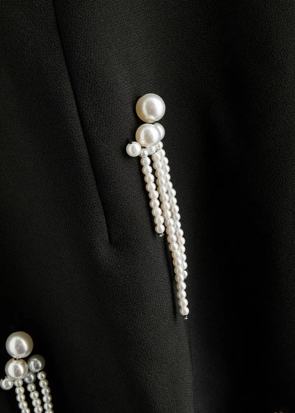 Odd Muse The Ultimate Muse Strapless Pearl-embellished Midi Dress Black Size AU 10 - Image 4