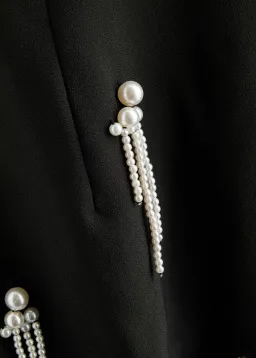 Odd Muse The Ultimate Muse Strapless Pearl-embellished Midi Dress Black Size AU 10 for rent on The Volte - image 4