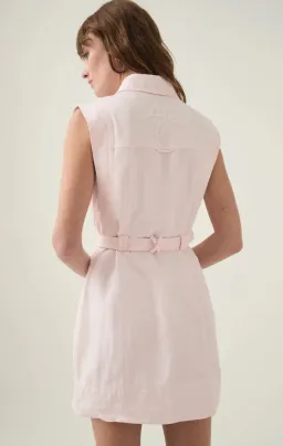 Aje Dulcet Logo Mini Dress Pastel Pink Size 8 for rent on The Volte - image 3