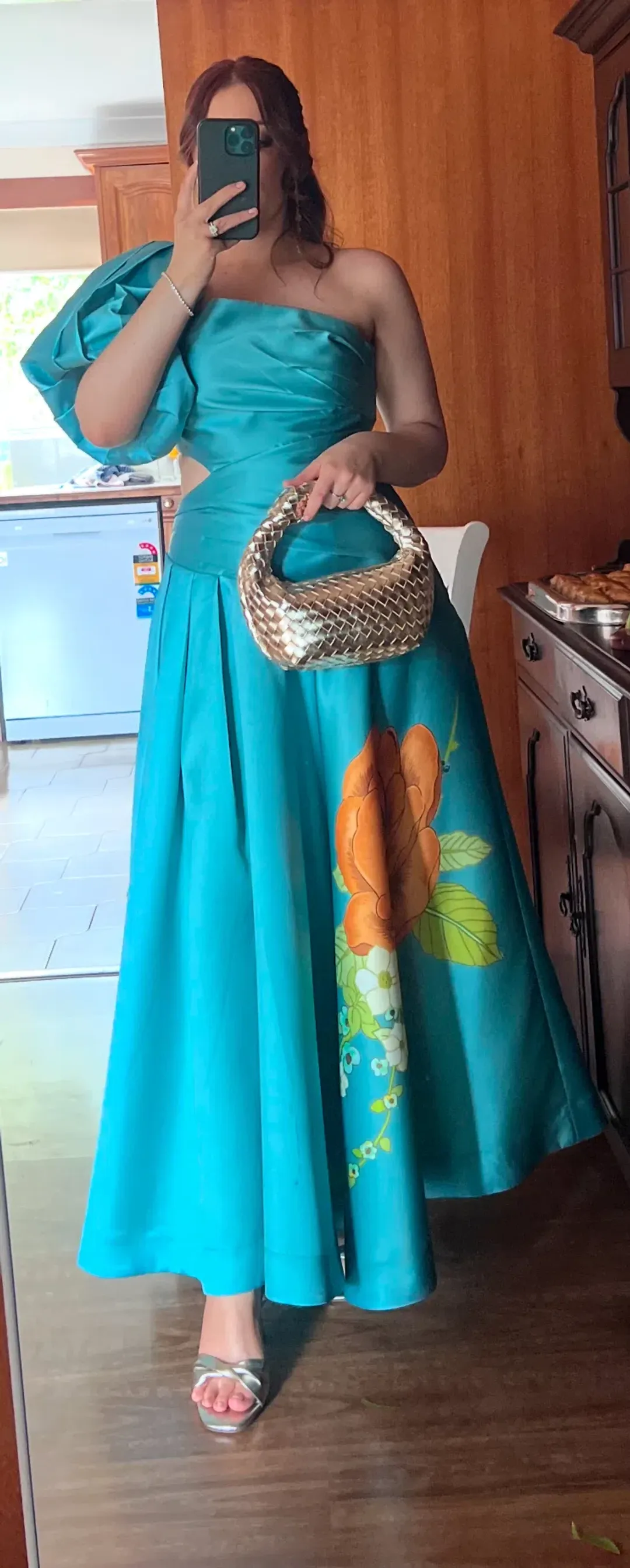 Alemais Regent Gown Jade Size 12 for rent on The Volte - main image