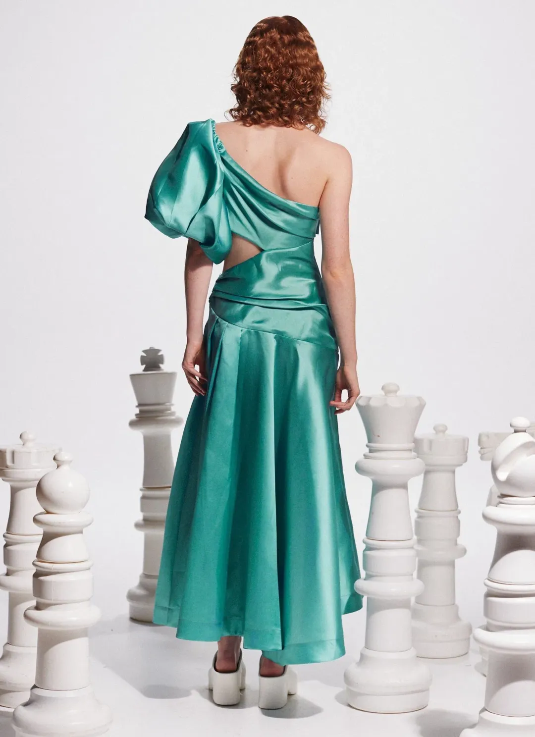 Alemais Regent Gown Jade Size 12 for rent on The Volte - main image