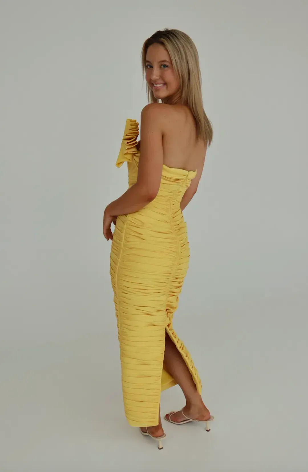 Rachel Gilbert Jensen Dress Yellow Size 2/Au 10 for rent on The Volte - main image