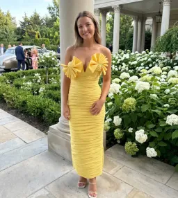 Rachel Gilbert Jensen Dress Yellow Size 2/Au 10 for rent on The Volte - image 1