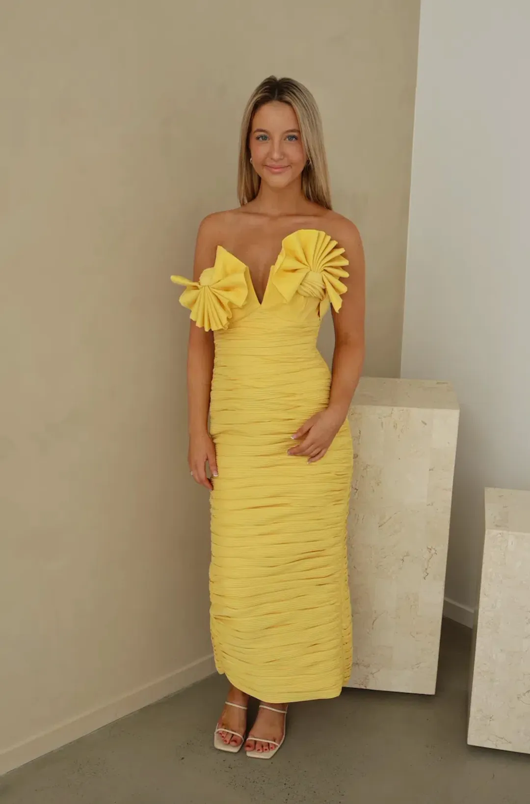 Rachel Gilbert Jensen Dress Yellow Size 2/Au 10 for rent on The Volte - main image