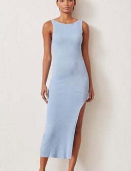 Bec & Bridge Riviera Knit Midi Dress - Sky Blue (Original) - Size 8 for rent on The Volte - image 2