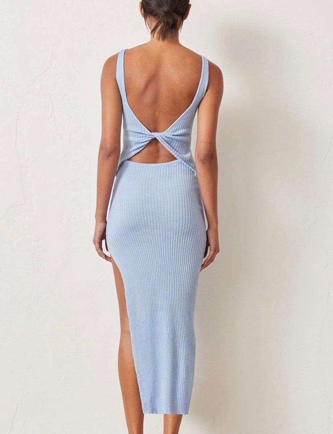 Bec & Bridge Riviera Knit Midi Dress - Sky Blue (Original) - Size 8 for rent on The Volte - main image