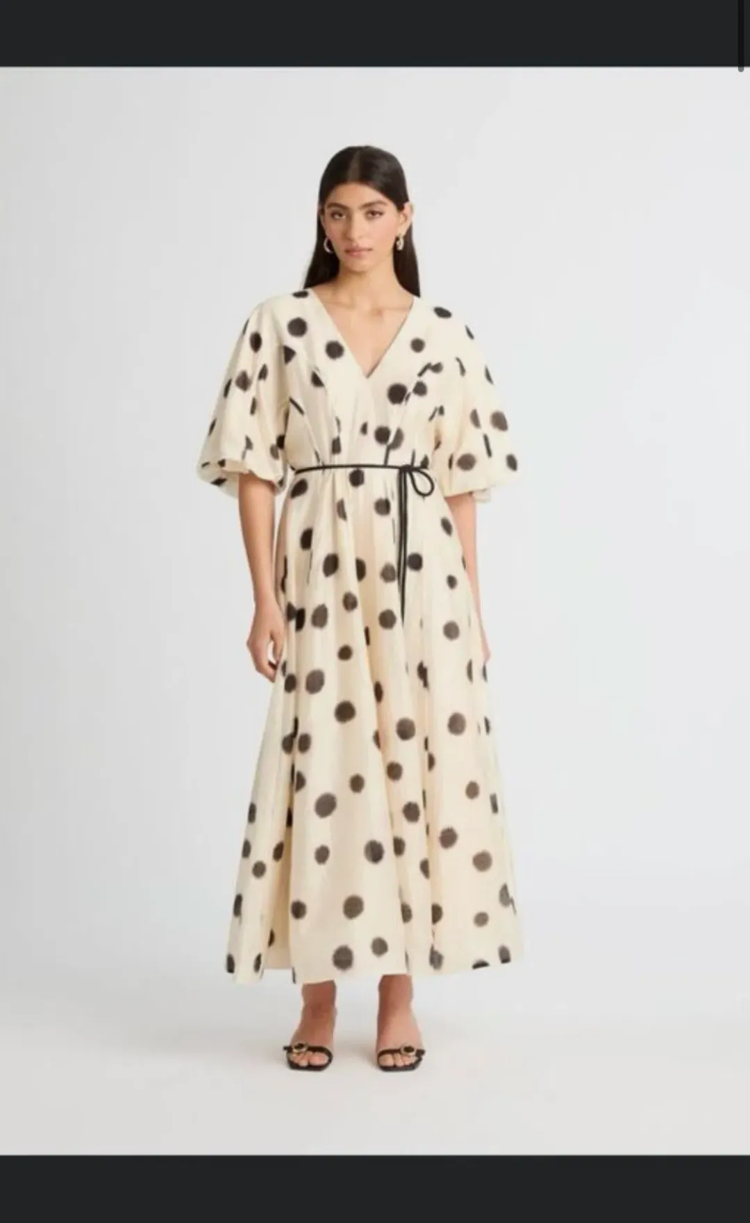 Sheike Audrey spot mesh maxi dress size 18 for rent on The Volte - main image