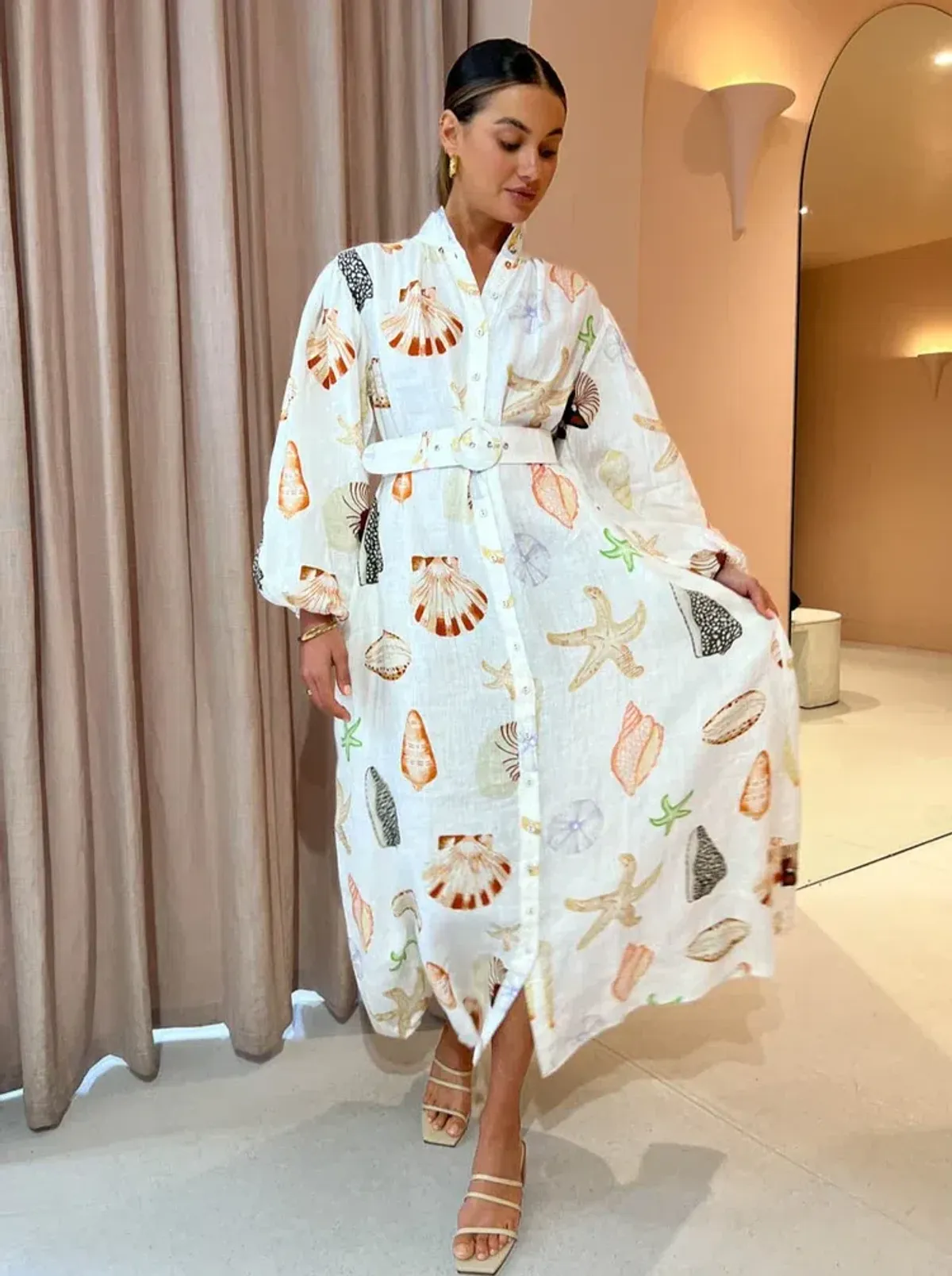 Palm Noosa Noddy Dress In Shells Size 14 - Image 2