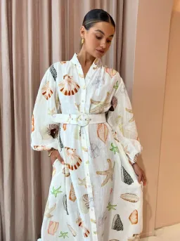 Palm Noosa Noddy Dress In Shells Size 14 for rent on The Volte - image 3