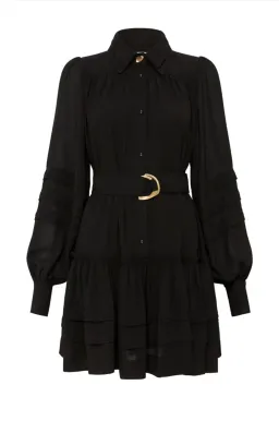 Aje Aurora Belted Mini Dress Black Size 8 for rent on The Volte - image 4