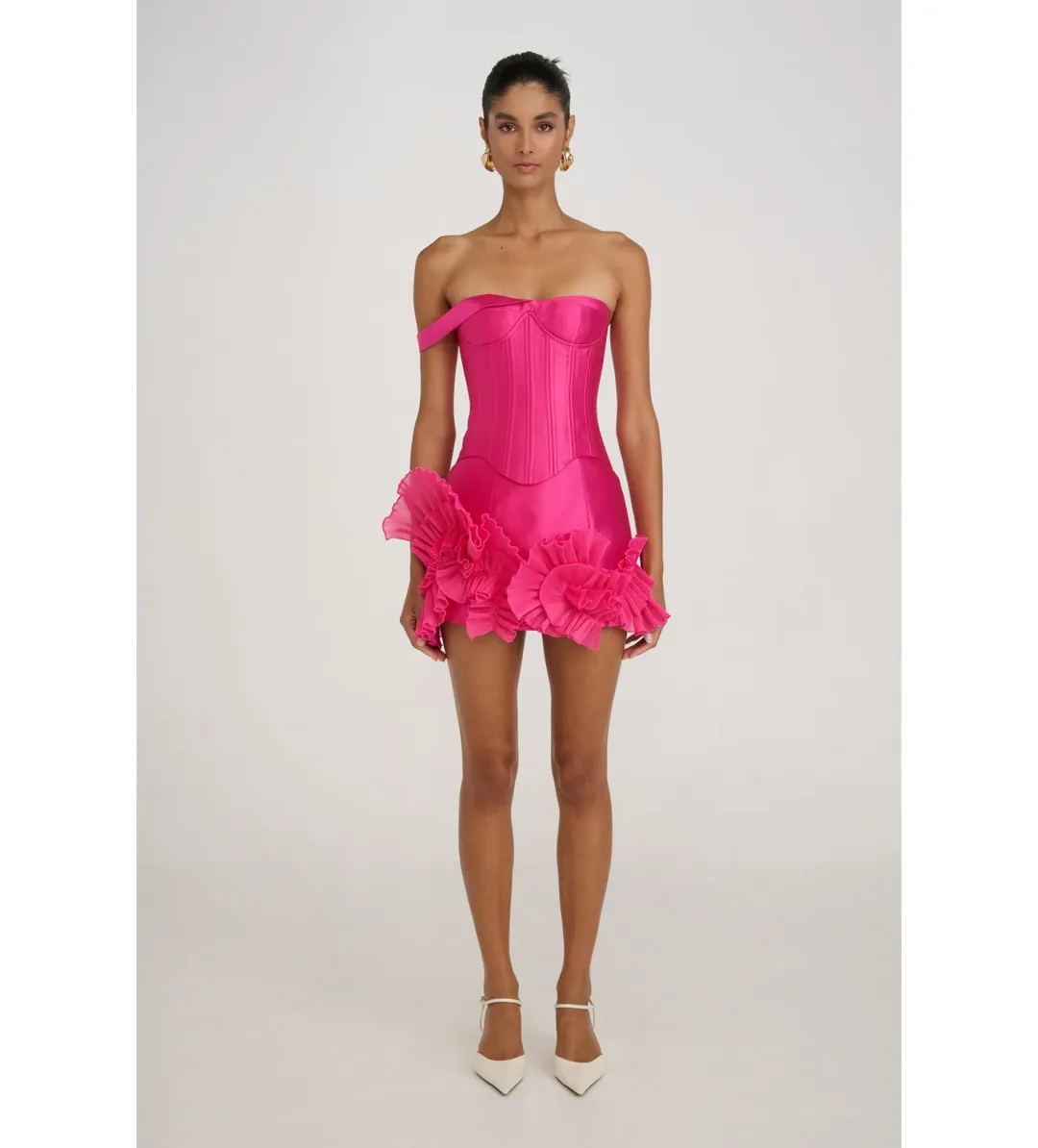 Eliya the Label Jenaya Top Size S and Kerrie Skirt Size XS Set Magenta for rent on The Volte - main image