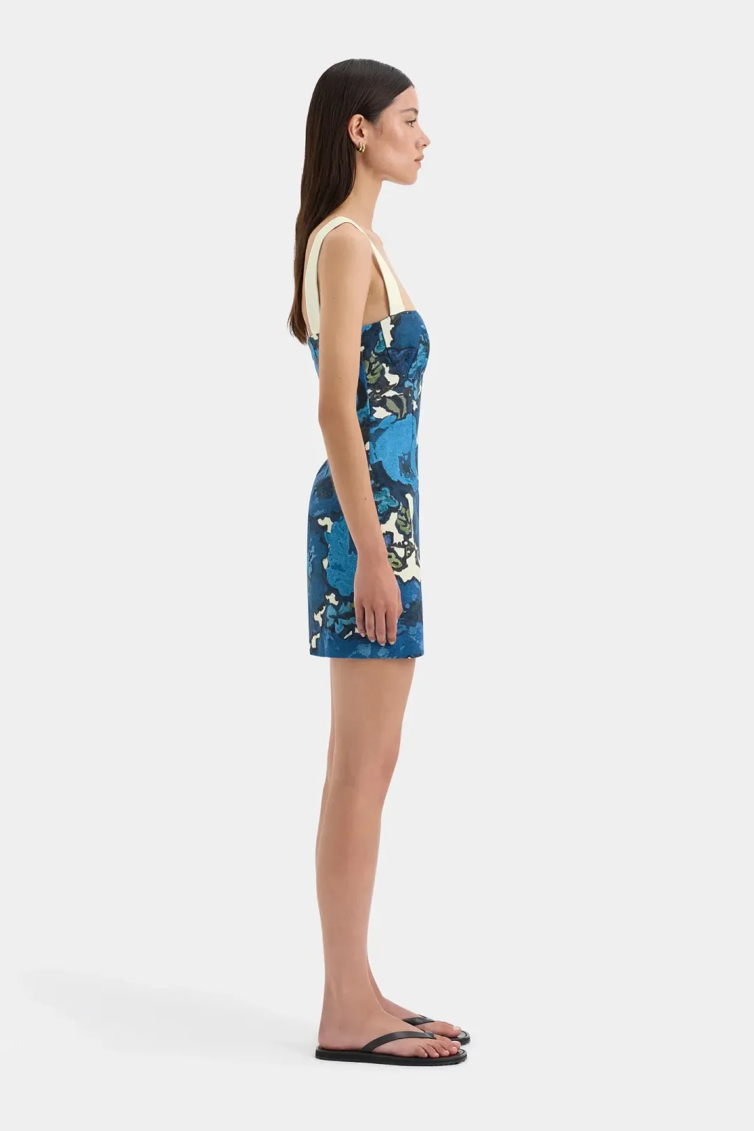 Sir the Label Camellia Mini Dress Blue Floral Size 4 / AU 14 for rent on The Volte - main image
