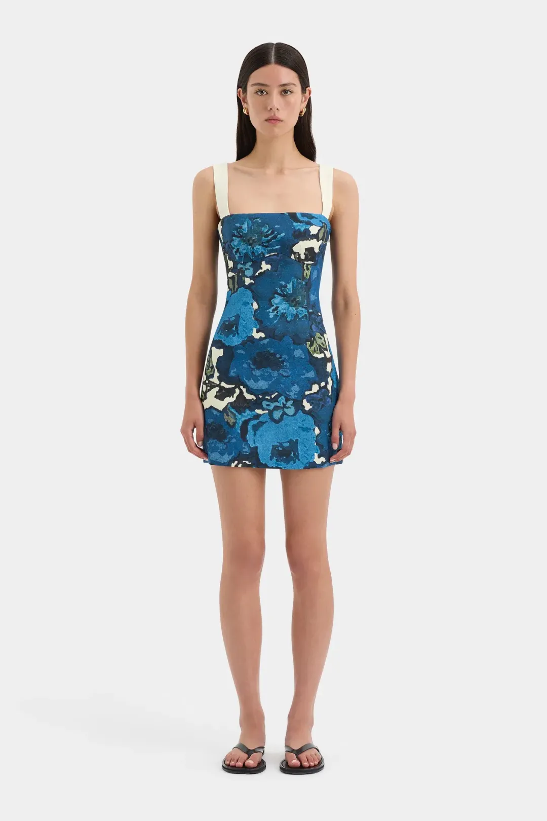 Sir the Label Camellia Mini Dress Blue Floral Size 4 / AU 14 for rent on The Volte - main image