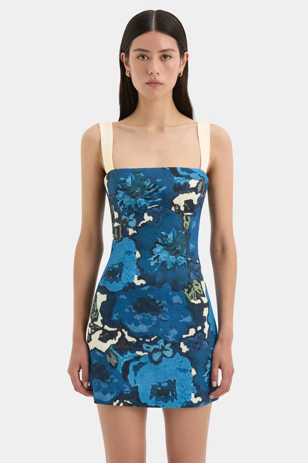 Sir the Label Camellia Mini Dress Blue Floral Size 4 / AU 14 for rent on The Volte - main image