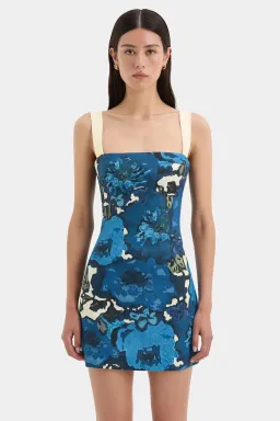 Sir the Label Camellia Mini Dress Blue Floral Size 4 / AU 14 for rent on The Volte - image 4