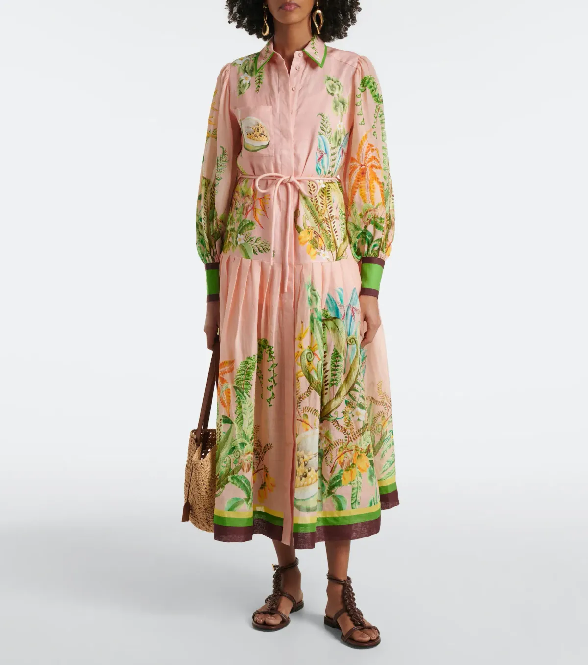 Alemais Papaya Shirt Dress Pink Print Size 10 - Image 2