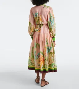 Alemais Papaya Shirt Dress Pink Print Size 10 for rent on The Volte - image 3