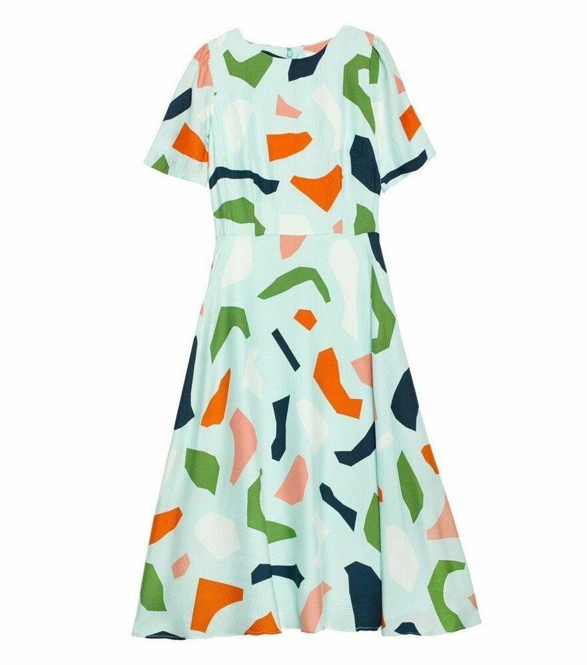 Gorman Jigsaw Silk Dress Mint in Size 8 - Image 2